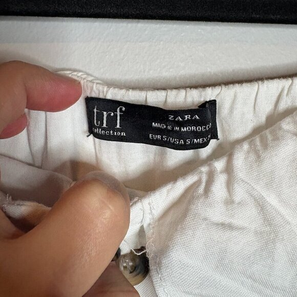 Zara white off shoulder button down dress - Picture 3 of 5